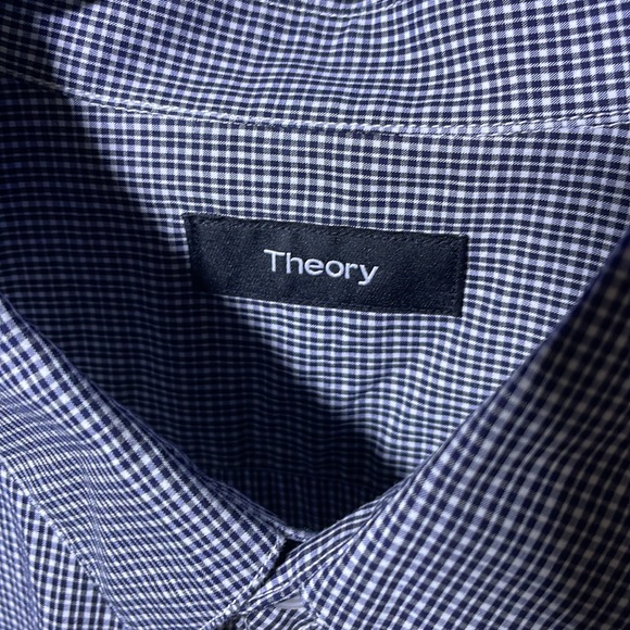 EUC Theory Button Down Short Sleeve Shirt - Picture 3 of 5